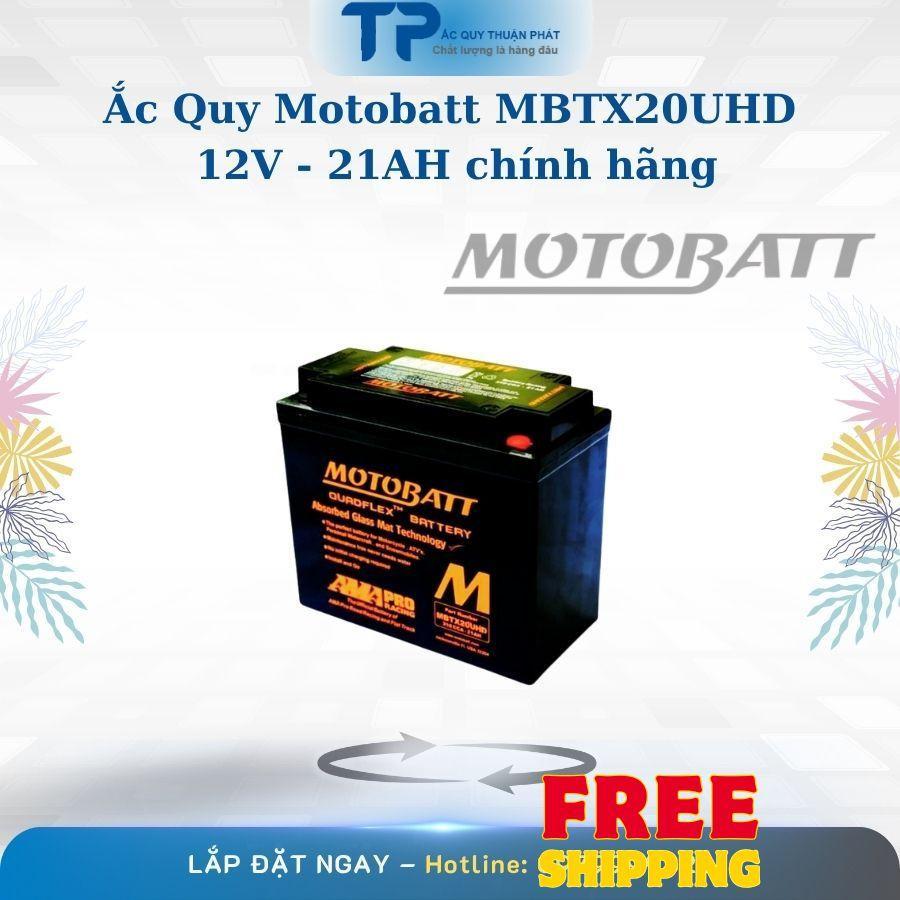 Bình ắc quy Motobatt MBTX20UHD 12V - 21AH chuyên dùng Honda: Gold Wing 1800 (các đời F6B, F6C)