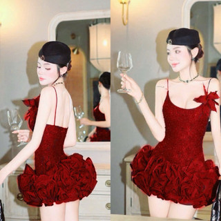 đầm váy xoè xoắn to du tiệc kem hình thật cuối