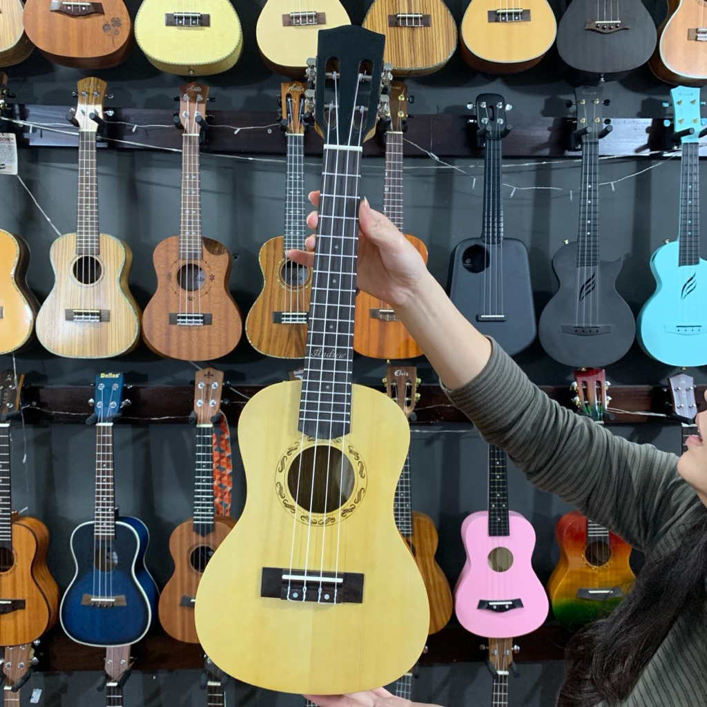 ĐÀN UKULELE CONCERT 23INCH ANDREW MV VIỀN S - UKULELE ANDREW VIỀN S GỖ THÔNG