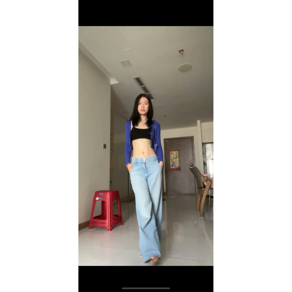 Áo Xanh + Quần Jean Uniqlo Set