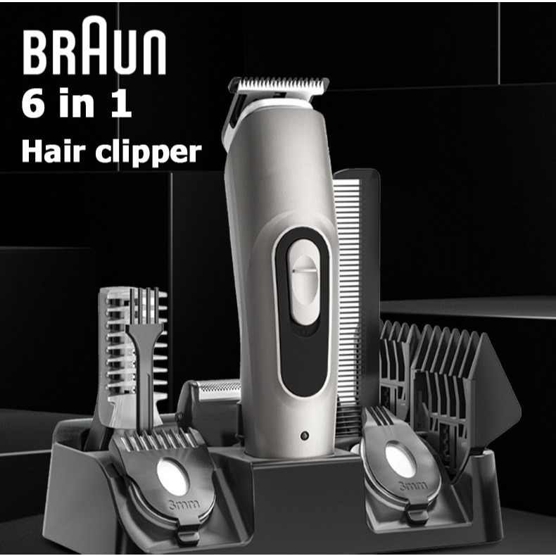Braun Tông đơ cắt tóc Đa Năng, hớt tóc gia đình, trẻ em, không dây, chuyên nghiệp Tăng đơ hớt tóc tỉa tóc chuyên dụng bộ