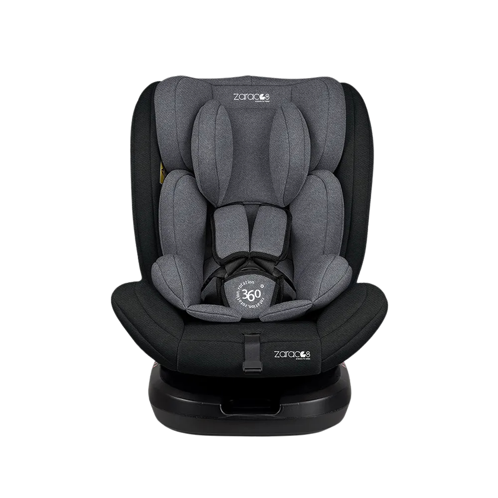 Ghế Ngồi Ô Tô Zaracos Corvin 5406 – Xoay 360° Màu Đen Xám