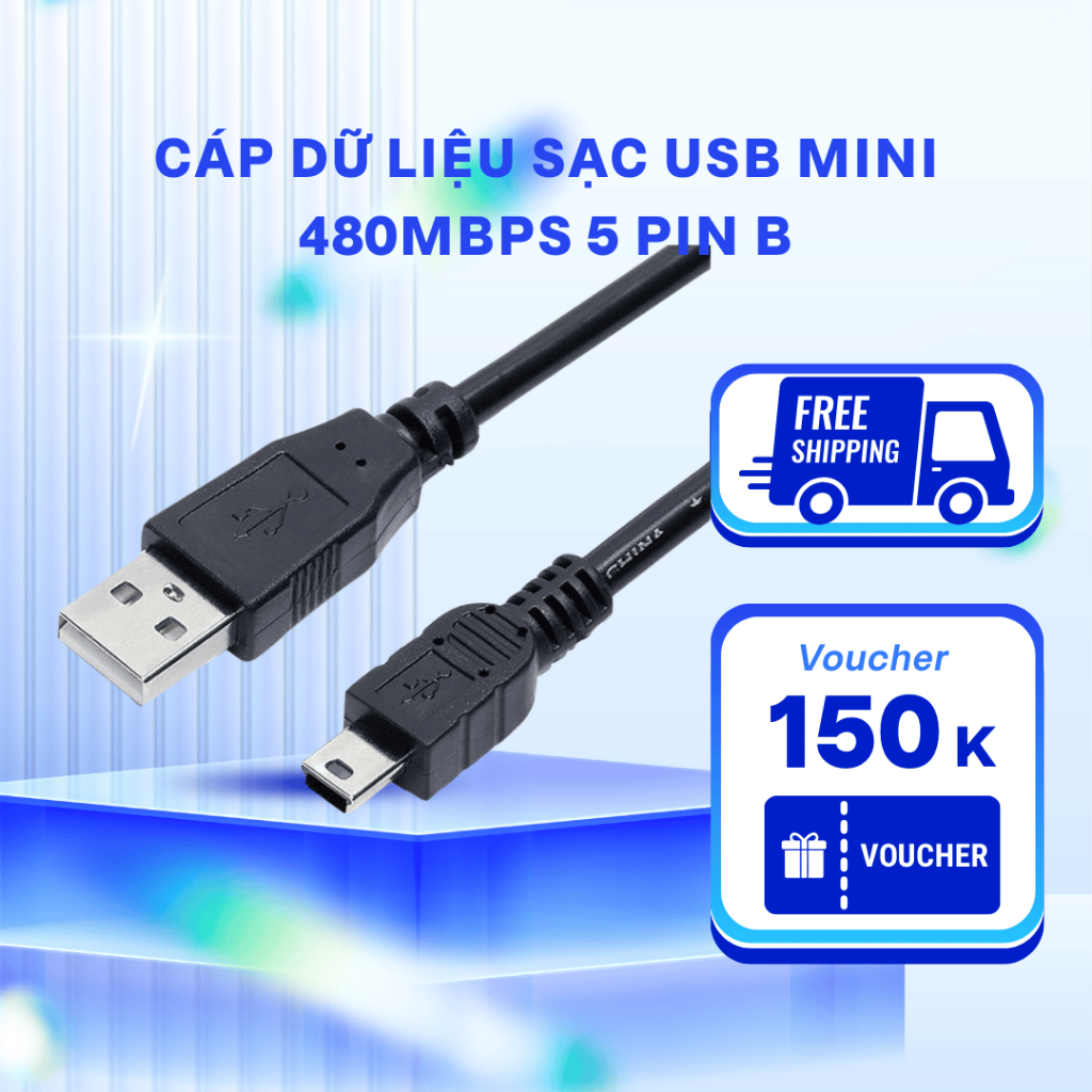 Cáp Mini USB 2.0 , Cáp Mp3 Dùng Cho Máy Ảnh - Mp3 - Mp4