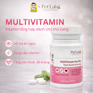 Vitamin Tổng Hợp Cho Chó Mèo Pet'Lab Multivitamin Bổ Sung Dinh Dưỡng Vitamin Thiết Yếu Gà Trống Nuôi Mèo