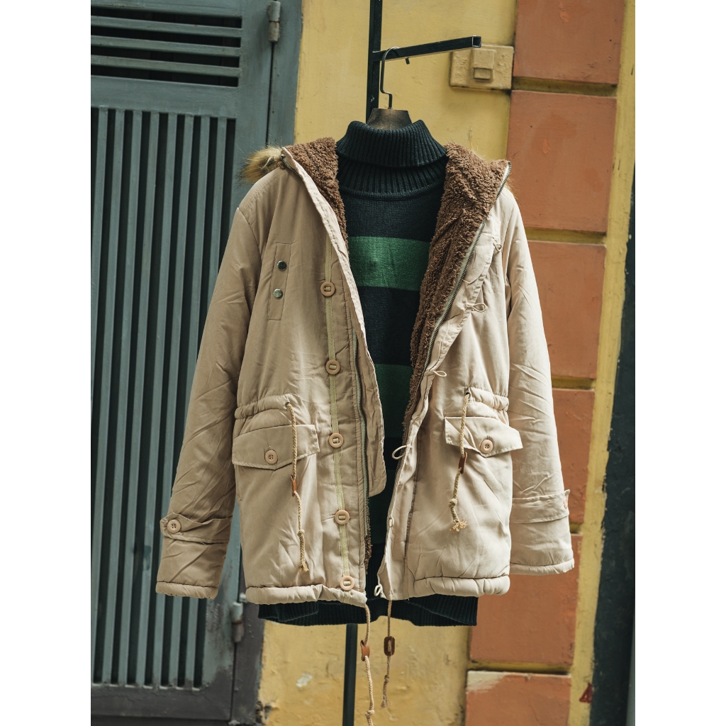 |🔥Flash Sale🔥 | Áo Khoác Mũ Lông, Lót Lông Ấm, Áo Khoác Parka, Fom Fit Người, Dáng Unisex Nam Nữ, Qu