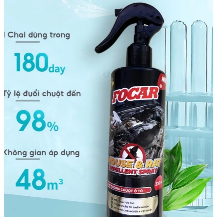 Chai xịt đuổi chuột ô tô và xe máy Focar