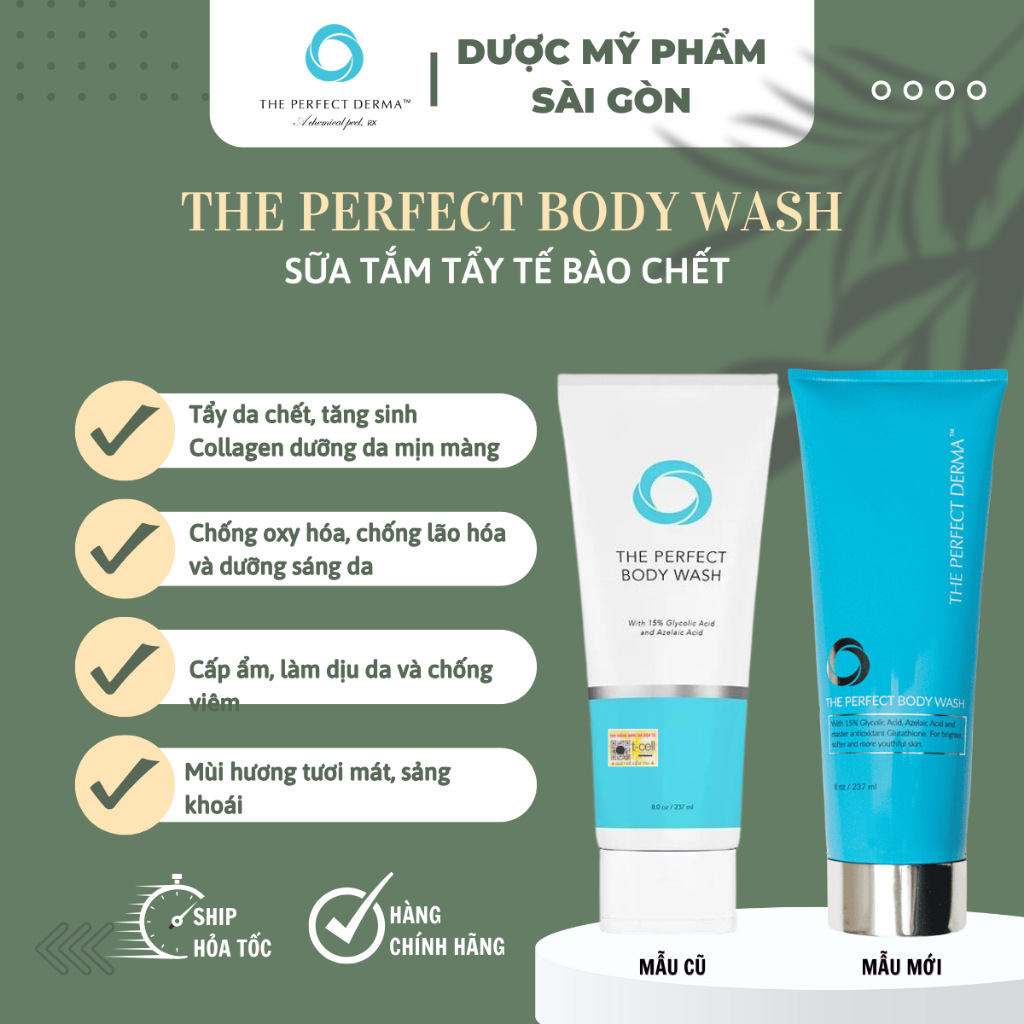 Sửa tắm làm sáng da, giảm viêm nang lông The perfect body wash