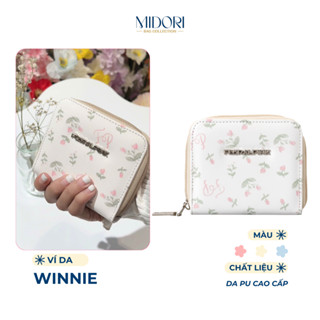 Ví Da PU Ngang Cầm Tay WINNIE Bóp Nữ Đựng Tiền Thẻ Nhiều Ngăn Da PU Cao Cấp | MIDORI BAG COLLECTION