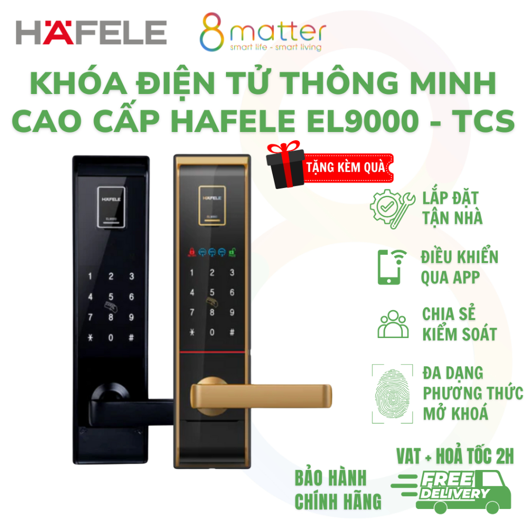 Khóa Điện Tử Thông Minh Chính Hãng Hafele EL9000 - TCS - Miễn Phí Lắp Đặt - KÈM QUÀ TẶNG
