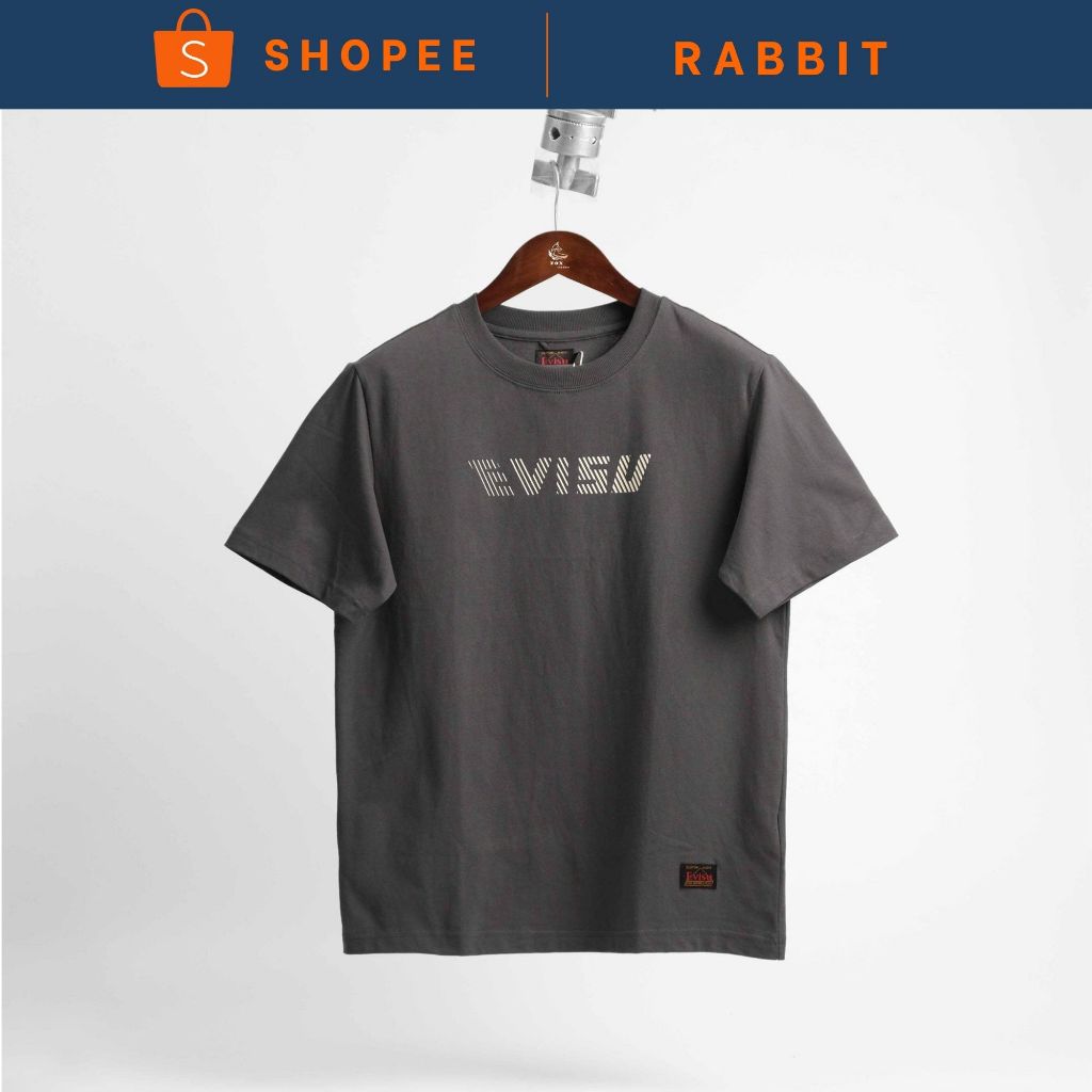 Áo Thun Evisu Xám Sọc Hàng Chính Hãng | The Rabbit