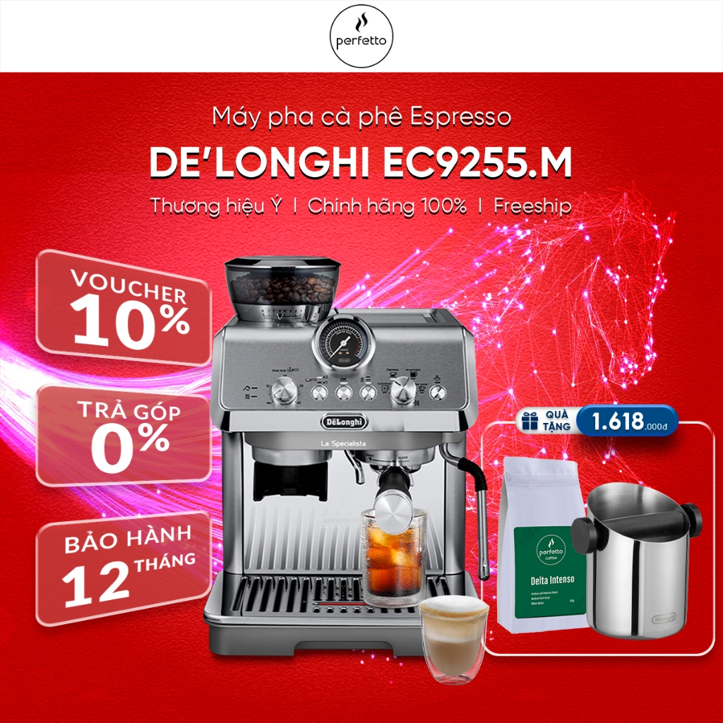 [Trả Góp 0%] Máy pha cà phê DeLonghi La Specialista Arte Evo EC9255.M - Cold Brew & Espresso - Bảo h