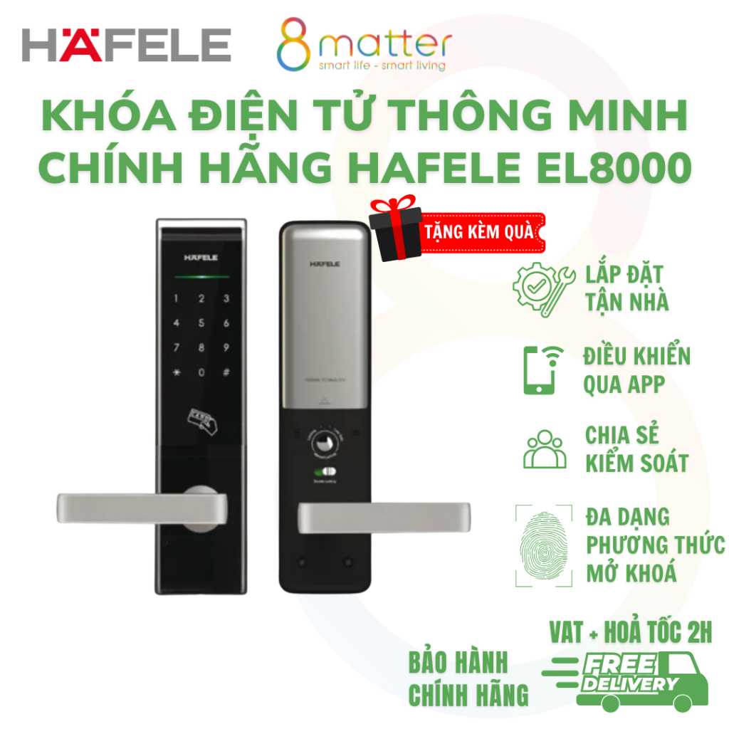 Khoá Điện Tử Thông Minh Chính Hãng Hafele EL8000 - Miễn Phí Lắp Đặt - Kèm Quà Tặng