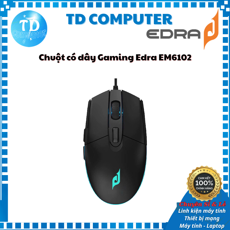 Chuột có dây Gaming Edra EM6102 - Hàng hính hãng