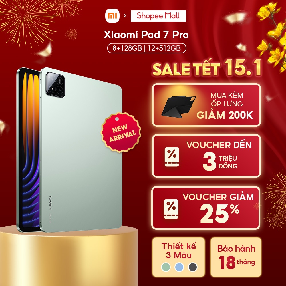 [Livestream] Máy tính bảng Xiaomi Pad 7 Pro (8+256GB | 12+512GB) | Màn 11.2'' 144Hz | Snapdragon 8sG