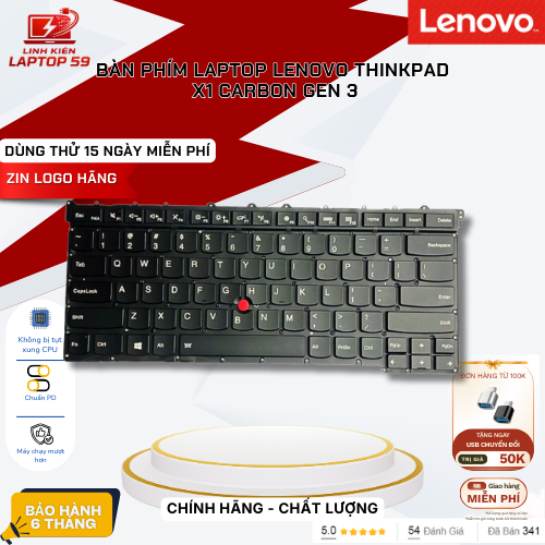 Bàn phím Laptop LENOVO THINKPAD X1 CARBON GEN 3 - Thinkpad Carbon X1 GEN 3 - Zin bảo hành toàn quốc