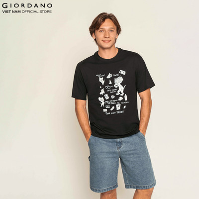 [GIORDANO x Tom&Jerry] Áo Thun Nam Ngắn Tay In Hình 01096278-09