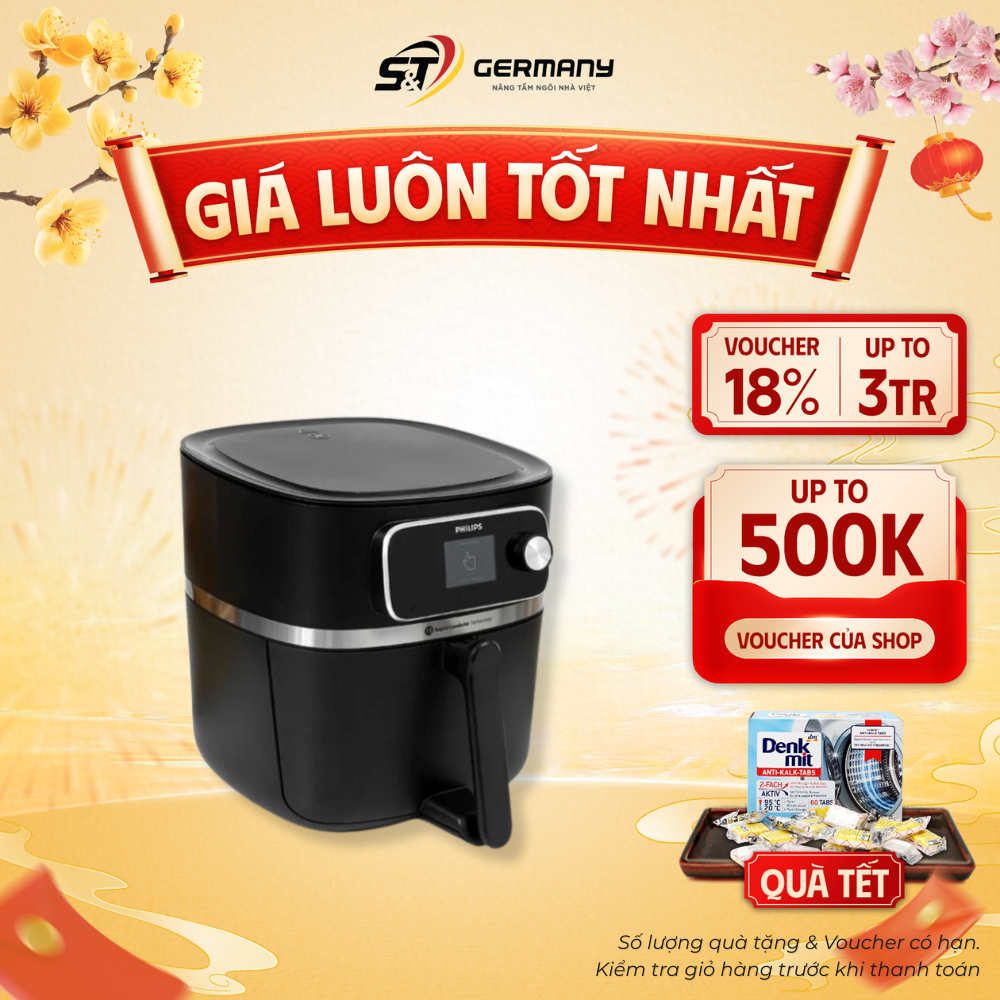 Nồi chiên không dầu Philips HD9880/90 XXL công nghệ thông minh Nhập Philips Việt Nam GermanySnT 2200