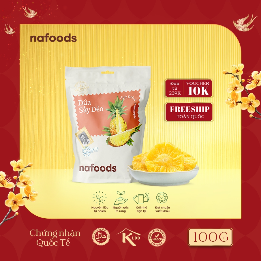 Dứa Sấy Dẻo NAFOODS Túi 100gr
