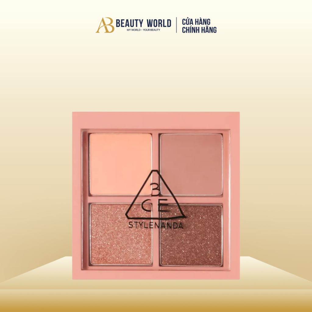 [DATE 07/2026] Phấn Mắt 4 Ô 3CE Mini Multi Eye Color Palette #Side By Side 3.2g AB Beauty World
