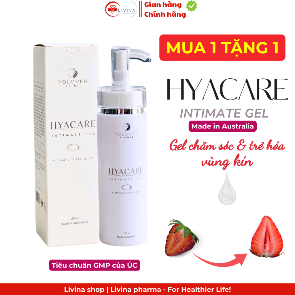 HYACARE Intimate gel 150ml [Mua 1 tặng 1] - Gel dưỡng ẩm trẻ hóa vùng kín | Nhập khẩu Úc