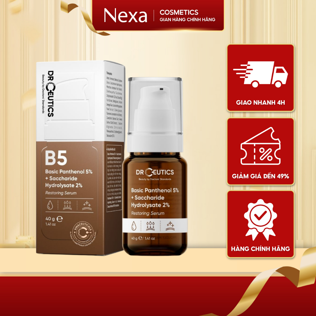 DrCeutics Serum Phiên Bản Nâng Cấp Basic B5 5% + Saccharide Hydrolysate 2% Restoring Serum (B5 basic