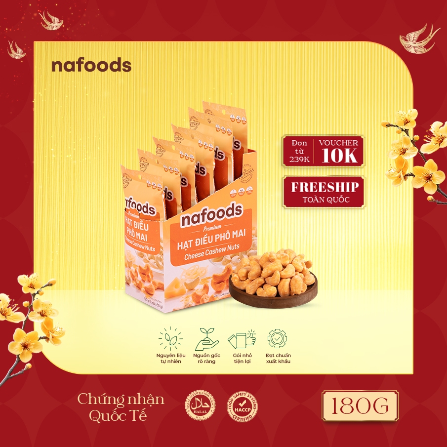 Hạt Điều Phô Mai Nafoods Hộp 6xTúi 30gr