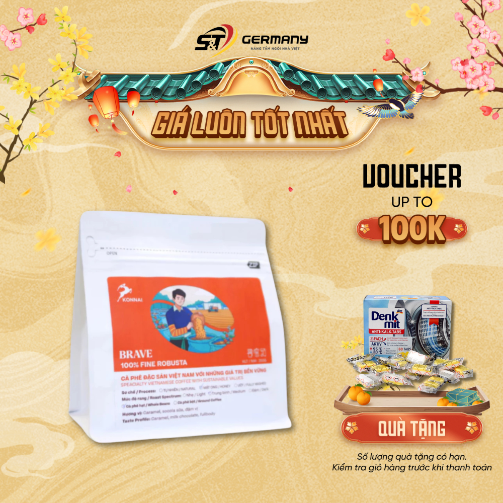 HCM Gói hạt cà phê rang mộc Blend Robusta - Arabica 250g GermanySnT 570026