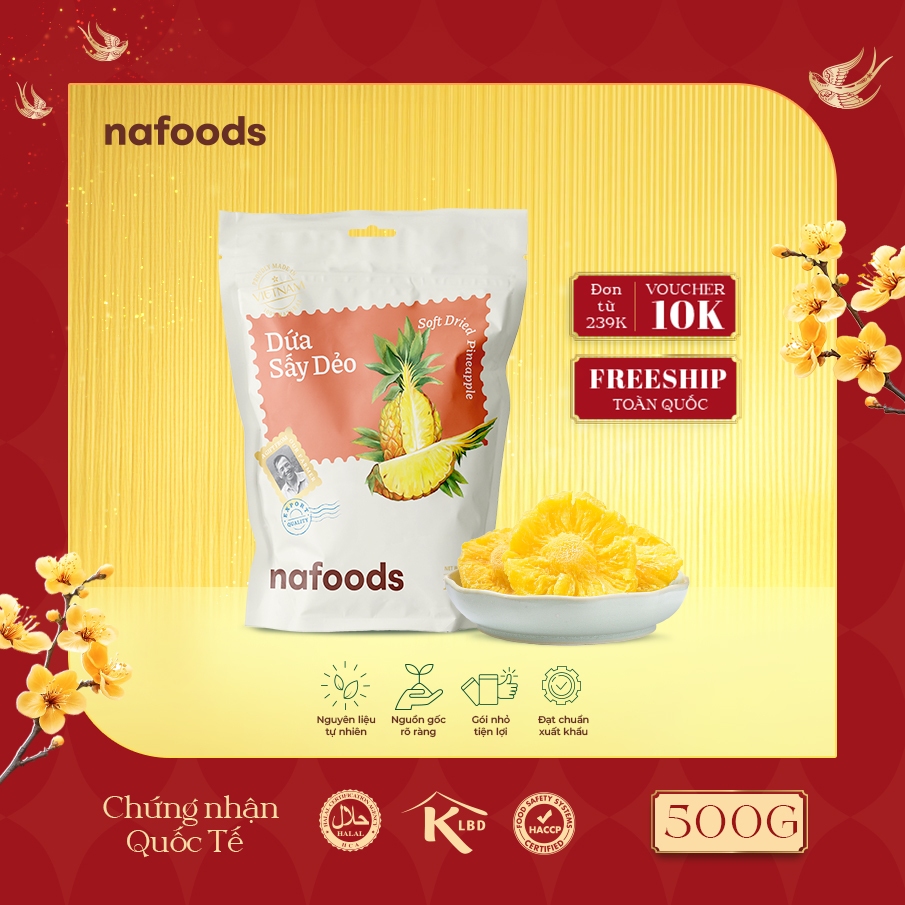 Dứa Sấy Dẻo NAFOODS Túi 500gr