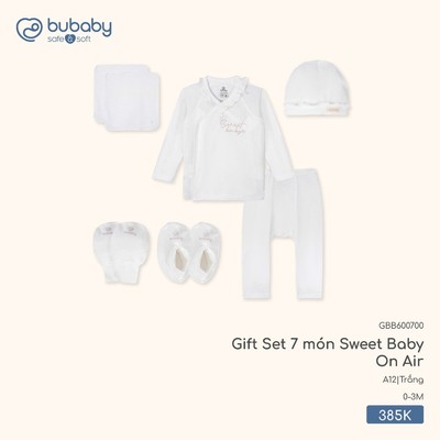 Gift Set - Combo sơ sinh 7 món Bubaby cho bé sơ sinh