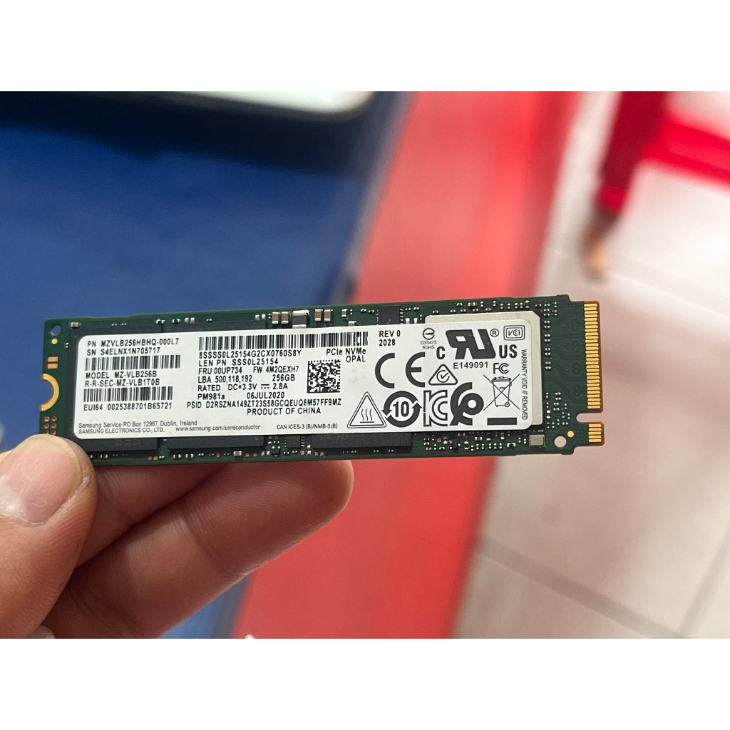 bán SSD Nvme samsung PM981A 256GB hàng zin theo máy chính hãng  ,sk 9x
