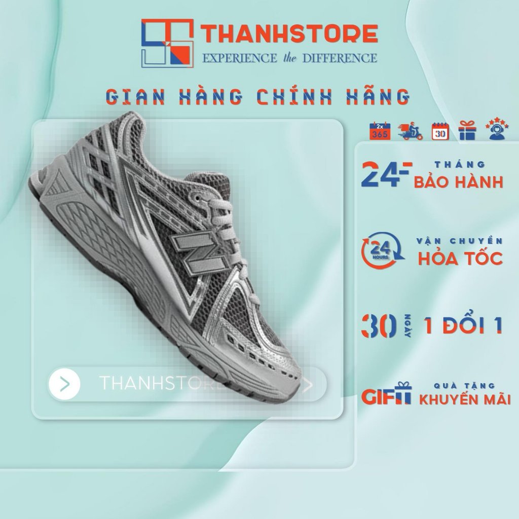 [CHÍNH HÃNG] Giày Thể Thao Nam Nữ Xám Bạc Giày NEW BALANCE 1906R HARBOR GREY_Thời Trang_N1906H