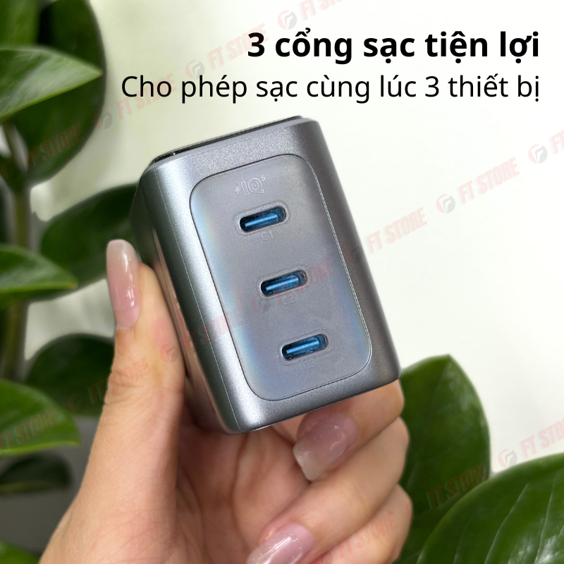 Củ sạc nhanh Anker Prime A2687 - 160W 3 cổng USB-C công nghệ GaNPrime, kết nối APP, nhỏ gọn mạnh mẽ | BigBuy360 - bigbuy360.vn