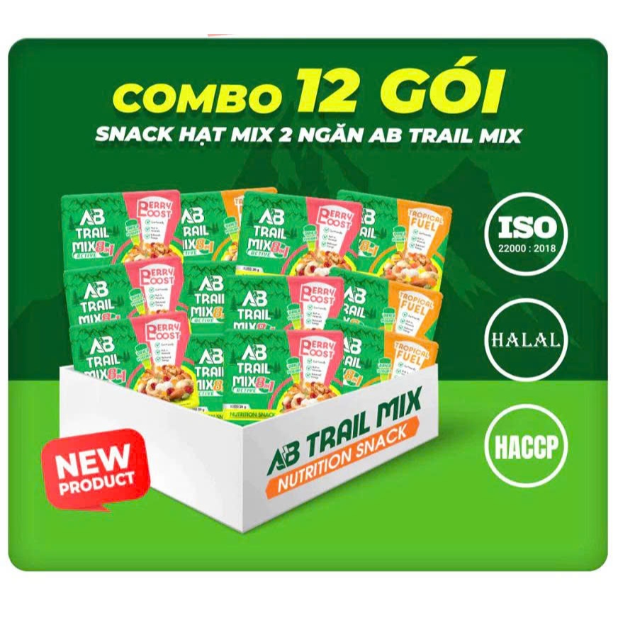 12 Gói Hạt Dinh Dưỡng Trái Cây Sấy AB AGRI BOOST NUTRITION