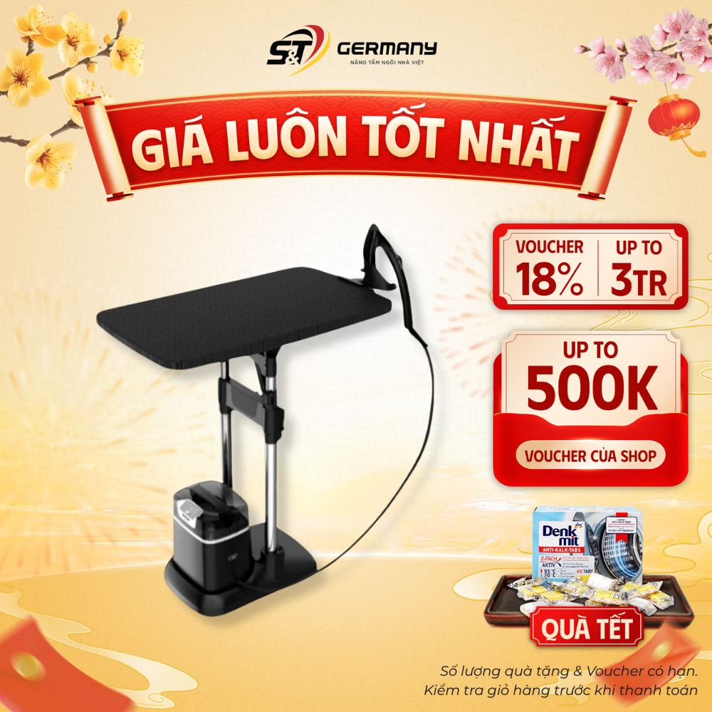 Bàn là cây hơi nước TEFAL Ixeo All in one QT1510 bàn ủi đứng hơi nước nhập Tefal Việt Nam GermanySnT