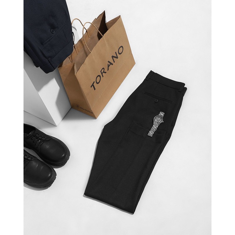 Quần âu PREMIUM TROUSERS TORANO slimfit trơn cạp trơn thêu logo háng khuẩn và chống bám bẩn GABT501 | BigBuy360 - bigbuy360.vn