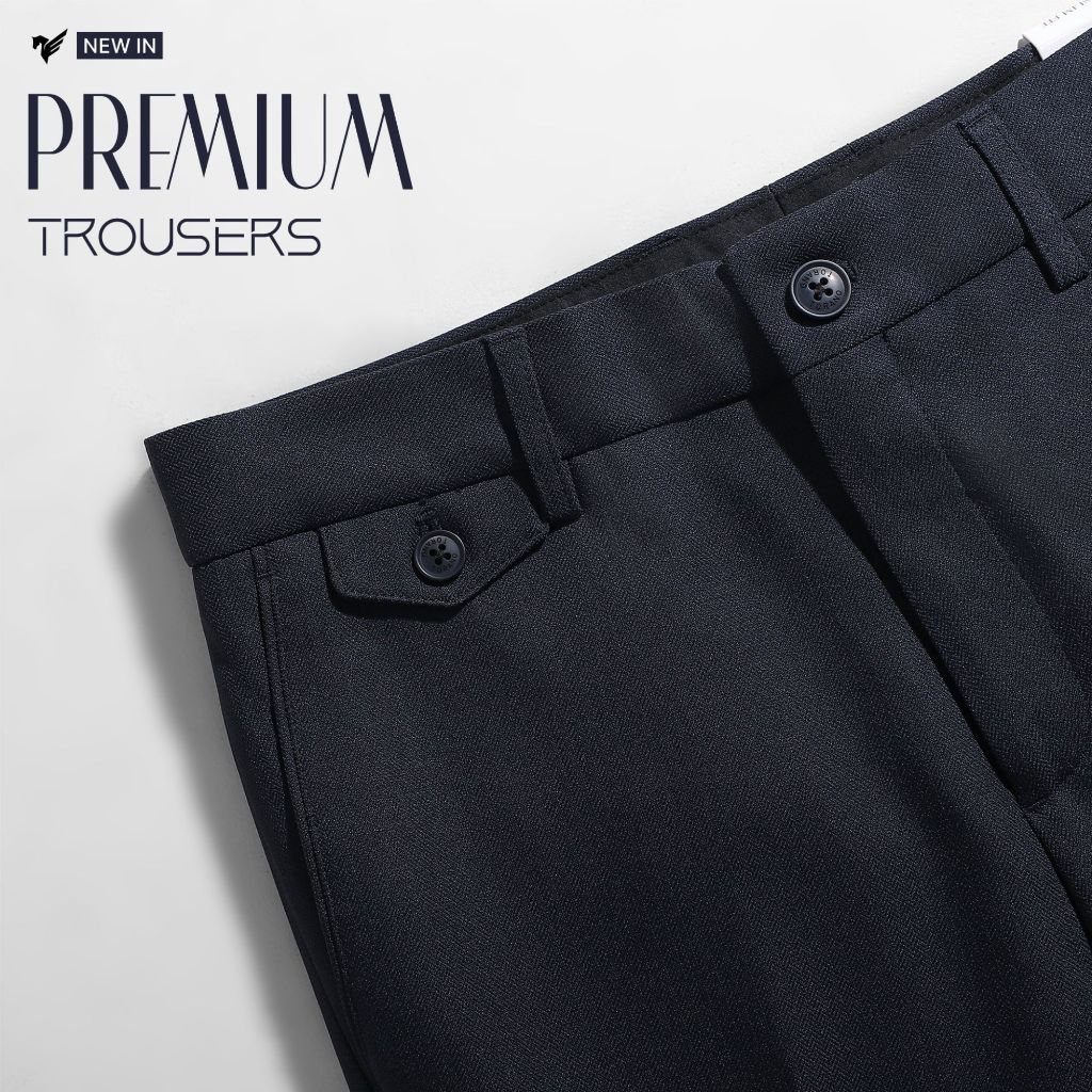 Quần âu PREMIUM TROUSERS TORANO slimfit trơn cạp trơn thêu logo háng khuẩn và chống bám bẩn GABT501 | BigBuy360 - bigbuy360.vn