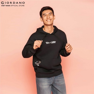 [GIORDANO x Tom&Jerry] Áo Thun Nam Dài Tay Hoodie 01096615-09