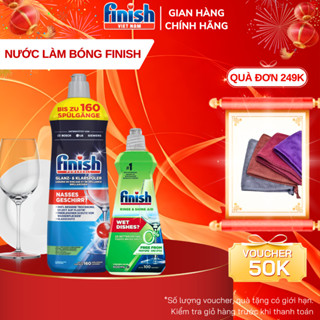 Nước làm bóng finish 800ml hương chanh nhập khẩu Đức dành cho máy rửa bát giúp bát đĩa sáng bóng