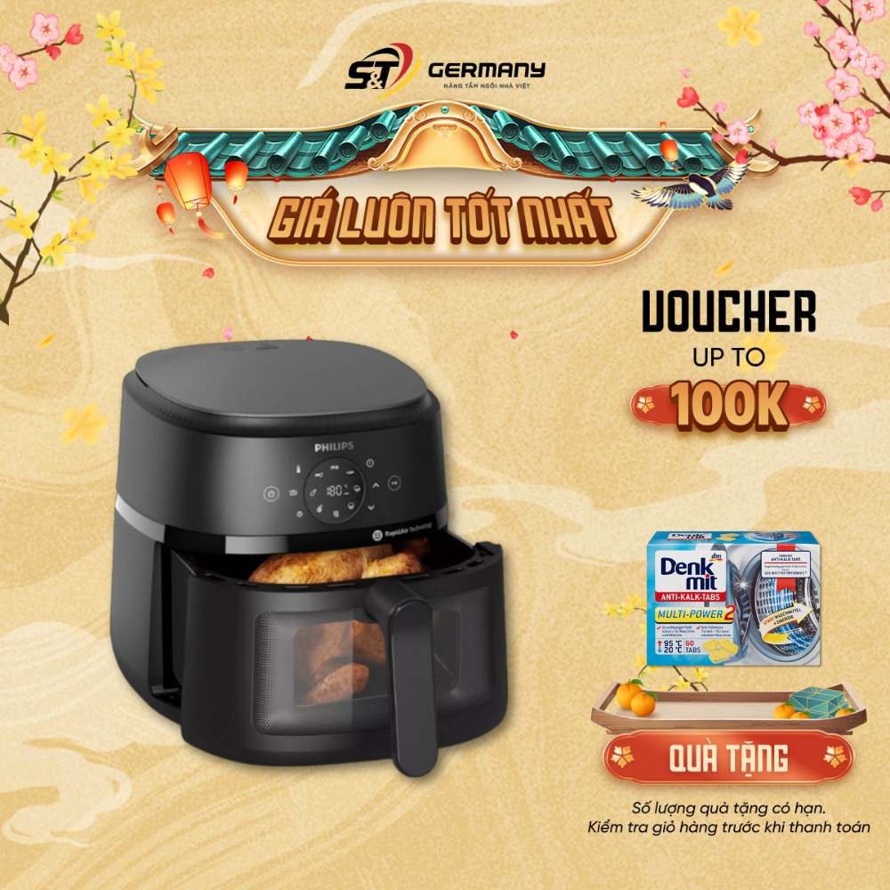 Nồi chiên không dầu Philips NA230/00 6,2L Airfryer Series 2000 Nhập Philips Việt Nam GermanySNT 2200