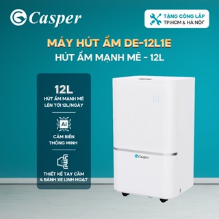 [Shopee - Lắp đặt 0Đ HN HCM] Máy hút ẩm Casper 12L DE-12L1E có cảm biến thông minh và bảng điều khiển đèn LED hiện đại