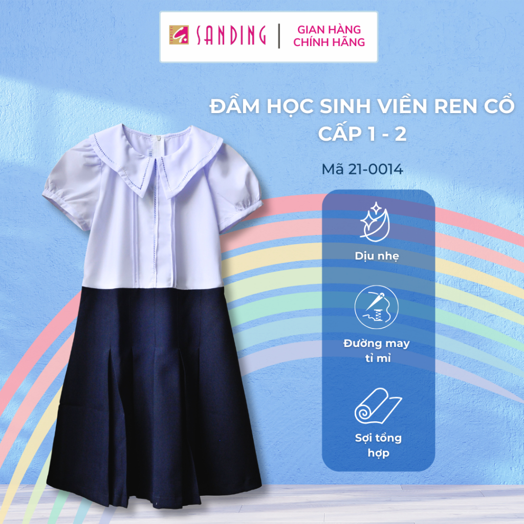ĐẦM HỌC SINH VIỀN REN CỔ CẤP 1 & 2