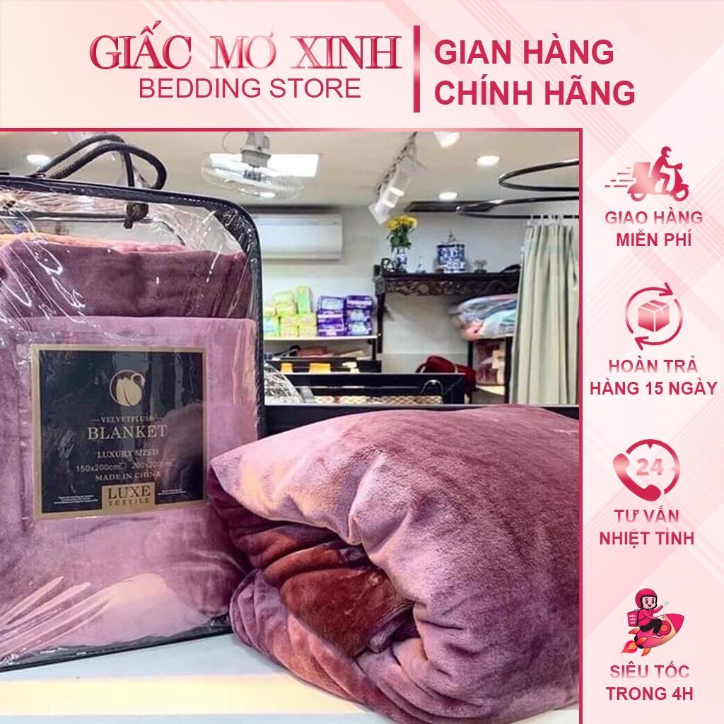 Chăn MUJI xuất NHẬT, Chăn lông tuyết Muji 1,8kg - Blanket 2,3kg kích thước 2m x 2m3