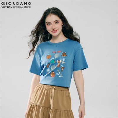 [GIORDANO x Tom&Jerry] Áo Thun Nữ Ngắn Tay In Hình 5396260-61
