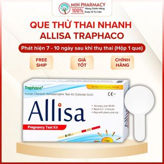 [CHE TÊN] Que thử thai nhanh Allisa Traphaco chính xác, phát hiện 7 - 10 ngày sau khi thụ thai Hộp 1 que