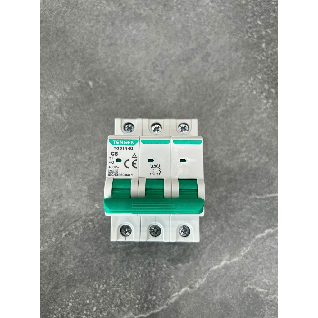 Aptomat 3 Pha - MCB 3P 6A, 10A, 16A, 20A -  dòng cắt 6kA - Tengen (CB tép) TGB1N