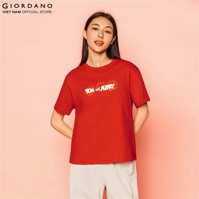 [GIORDANO x Tom&Jerry] Áo Thun Nữ Ngắn Tay In Hình Print Tee 5396263-39