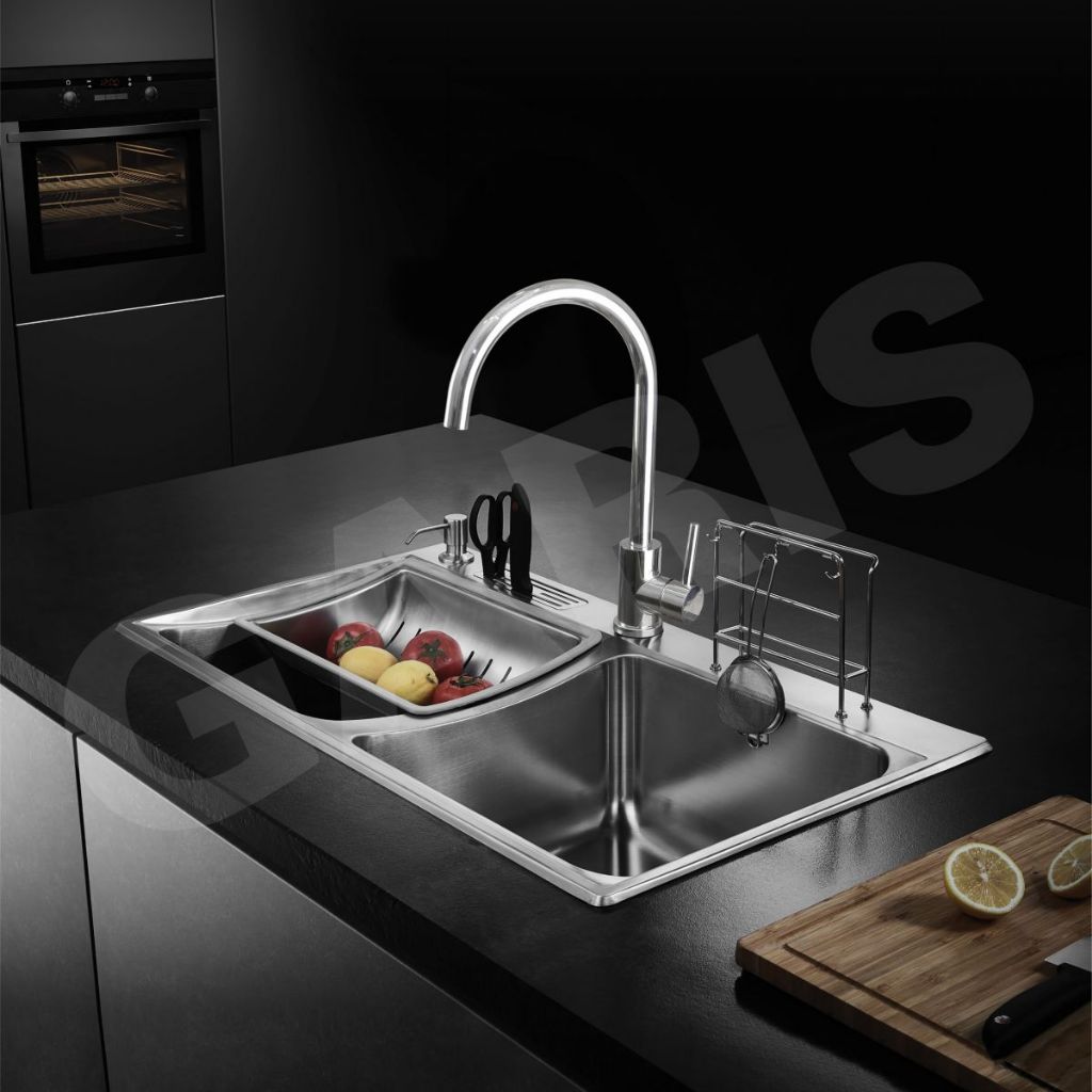 Vòi rửa nóng lạnh Garis cao cấp MF05M không dây rút, Inox 304 đánh bóng gương - Tổng kho bếp Lê Gia