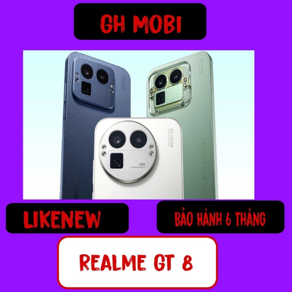 Điện thoại REALME GT 8 5G Likenew 99% Fullbox openbox Pin 7000mAh - BH 6 Tháng