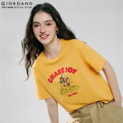 [GIORDANO x Tom&Jerry] Áo Thun Nữ Ngắn Tay In Hình 5396264-41