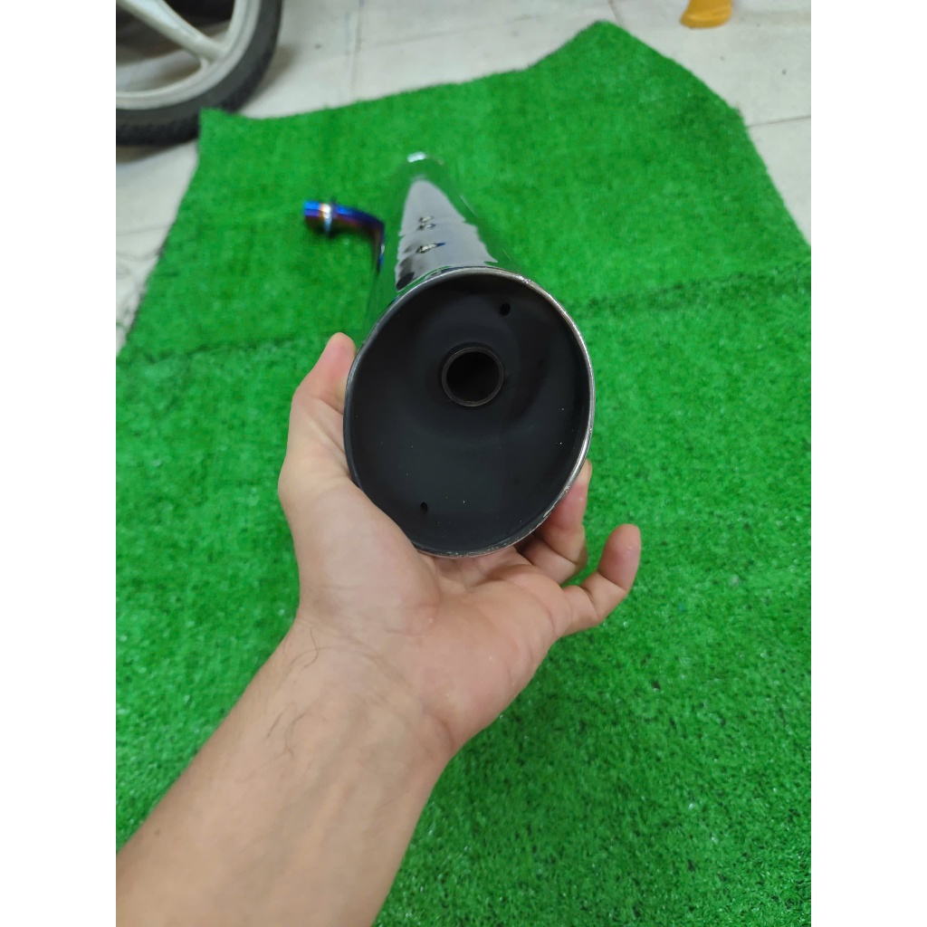 Pô cho xe Wave RS100, Wave Alpha 100 2007-16 ( pô 2543 ) kèm cổ titan